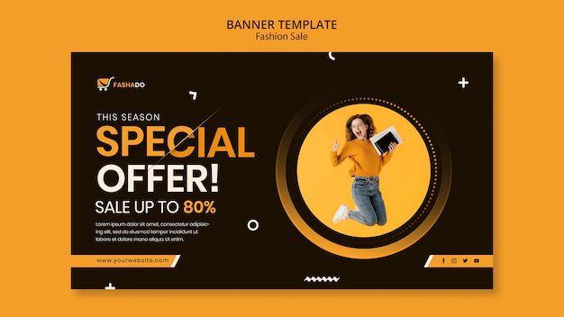 Free PSD | Fashion sale banner template