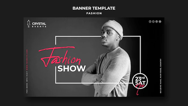 Free PSD | Fashion show horizontal banner