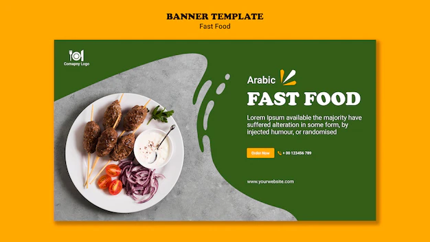 Free PSD | Fast food concept banner template