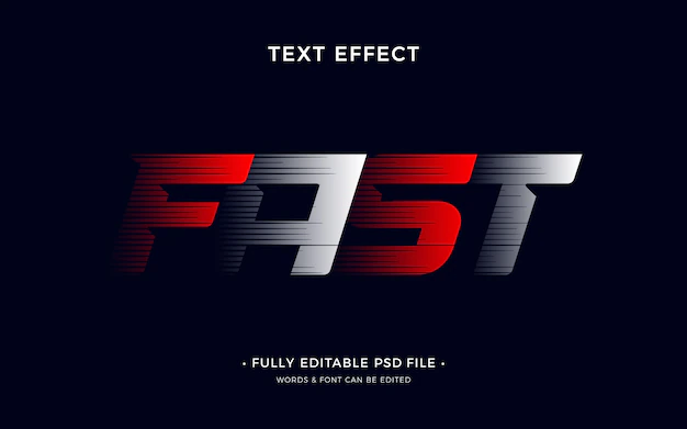 Free PSD | Fast text effect