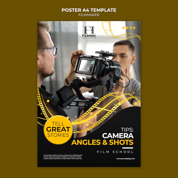 Free PSD | Filmmaker poster template design