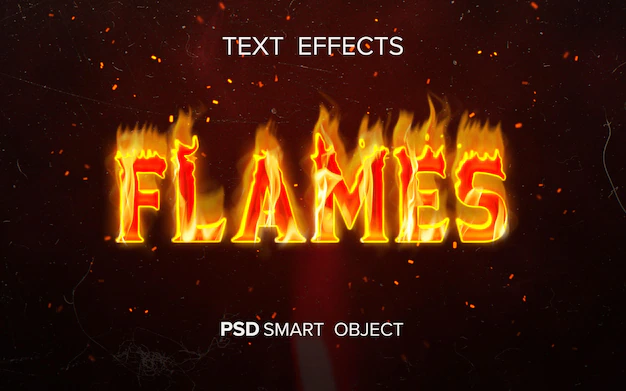 Free PSD | Fire inspired text effect