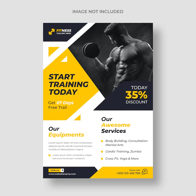 Free PSD | Fitness flyer template