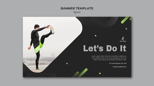Free PSD | Fitness training ad template banner