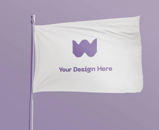 Free PSD | Flag mockup