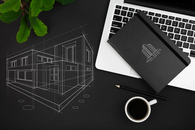 Free PSD | Flat lay of desk concept mock-up