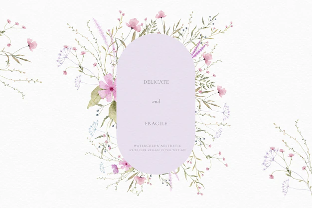 Free PSD | Floral background with watercolor flowers and leaves