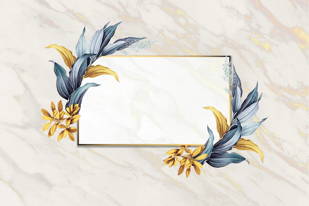 Free PSD | Floral blank frame