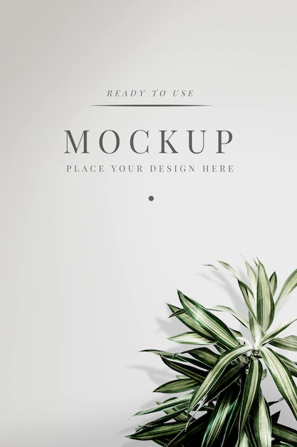 Free PSD | Floral cover mockup