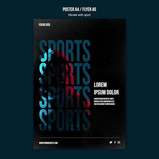 Free PSD | Flyer sport ad template