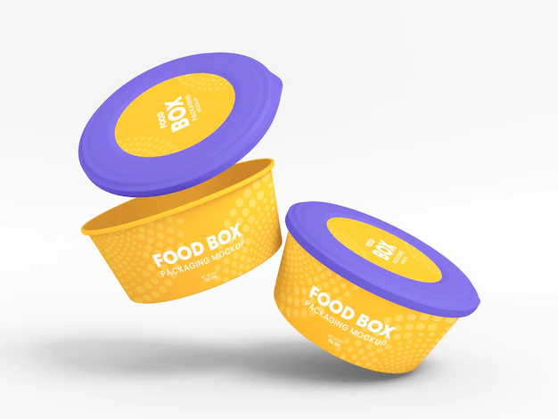 Free PSD | Food box packaging mockup