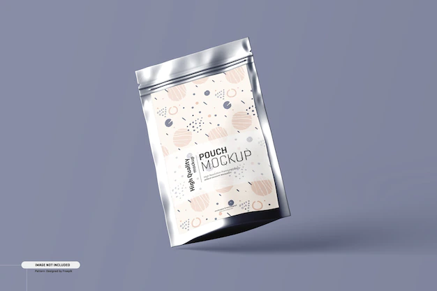 Free PSD | Food supplement pouch packaging mockup