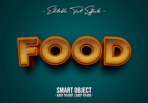 Free PSD | Food text style effect