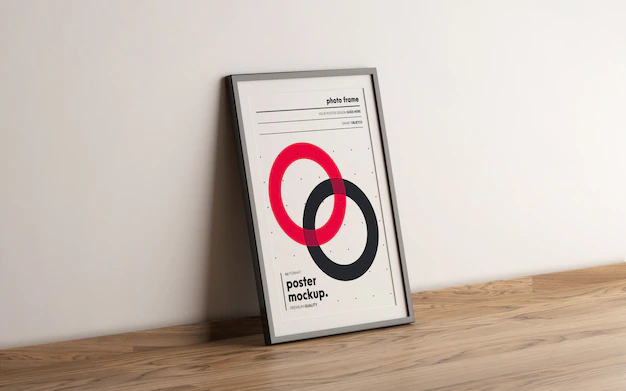Free PSD | Framed poster template mokcup