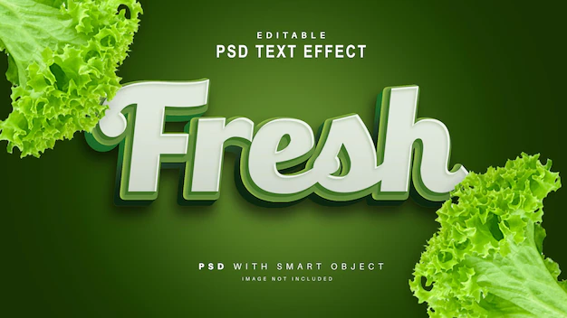 Free PSD | Fresh text effect