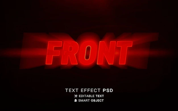 Free PSD | Front text effect