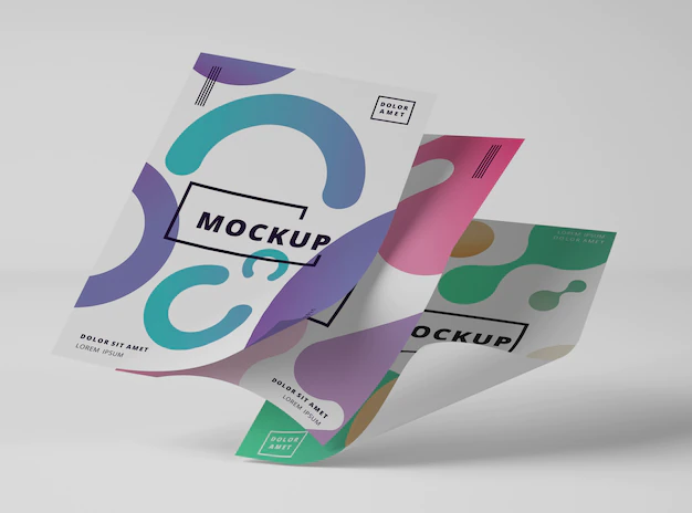 Free PSD | Front view of mock-up papers