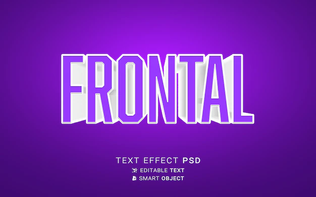 Free PSD | Frontal text effect