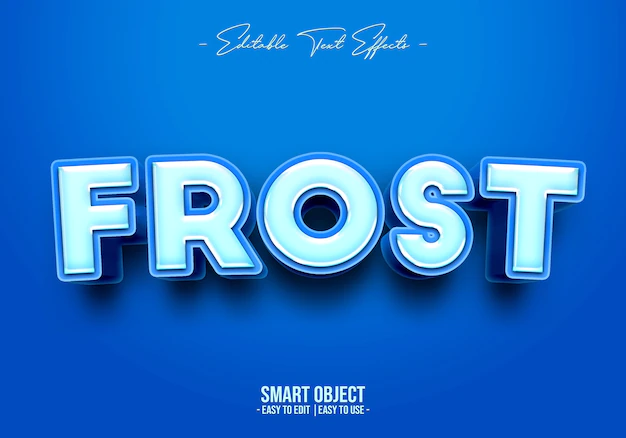 Free PSD | Frost text style effect