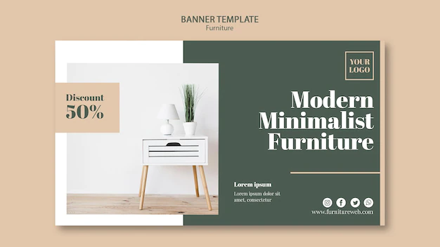Free PSD | Furniture concept banner template