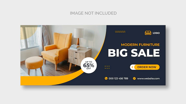 Free PSD | Furniture facebook cover page template
