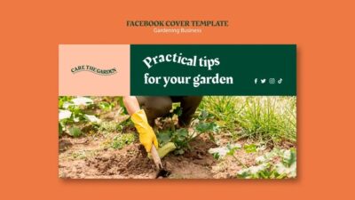 Free PSD | Gardening facebook template design