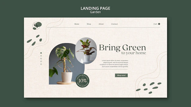 Free PSD | Gardening landing page design template