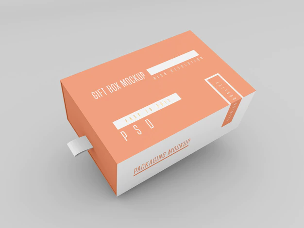 Free PSD | Gift box mockup