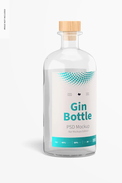 Free PSD | Gin bottle mockup