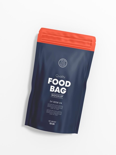 Free PSD | Glossy foil stand up food pouch bag branding mockup