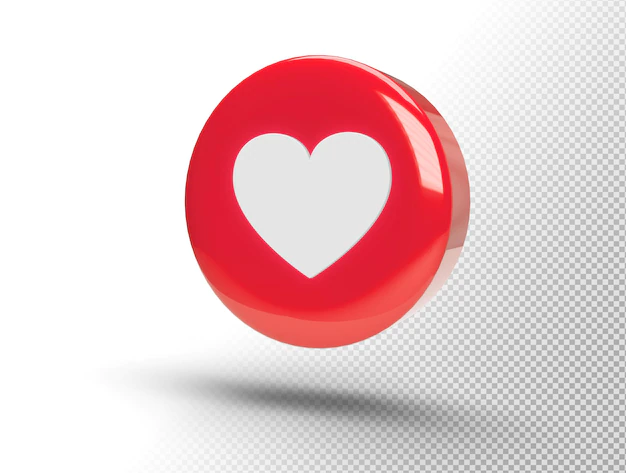 Free PSD | Glowing love symbol on a realistic 3d circle