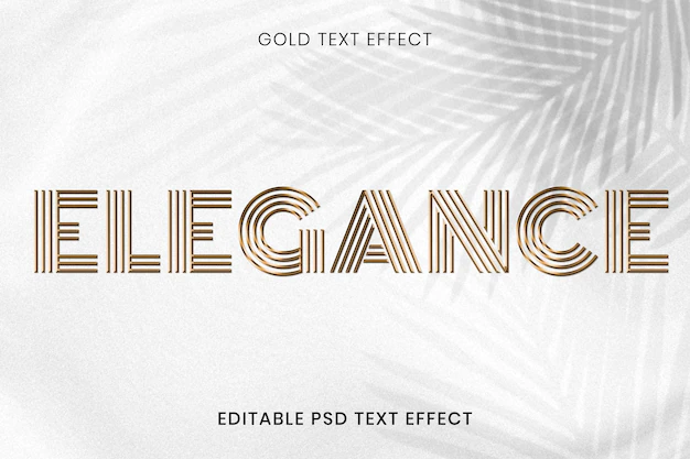 Free PSD | Gold editable psd text effect