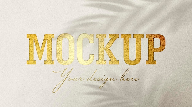 Free PSD | Gold pressed text effect