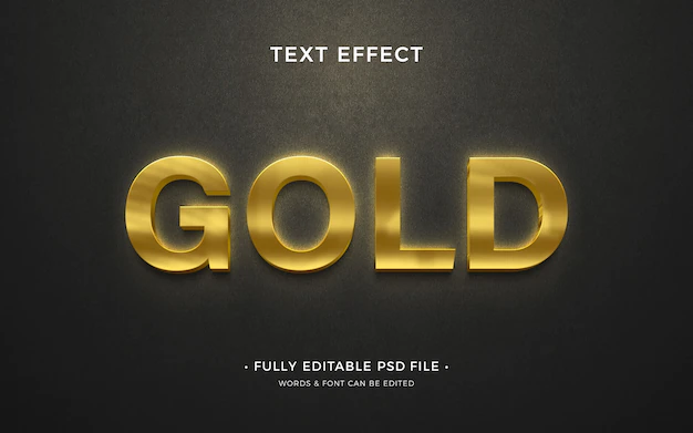 Free PSD | Gold text effect design