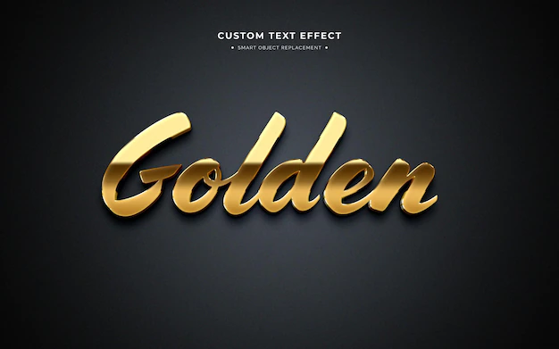 Free PSD | Golden 3d text style effect