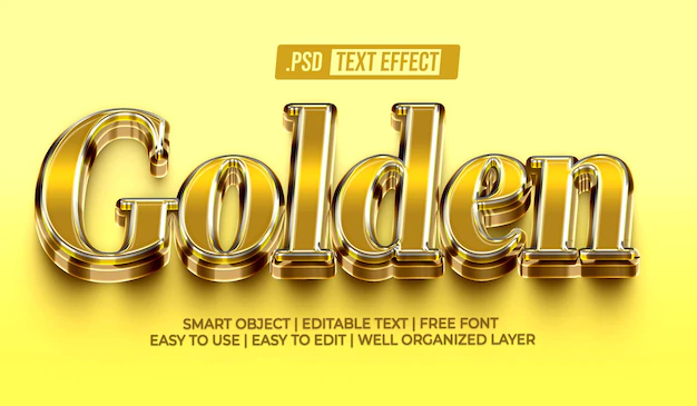 Free PSD | Golden text style effect