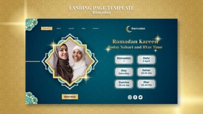 Free PSD | Gradient ramadan template design