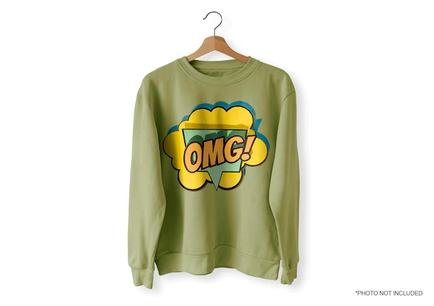 Free PSD | Green front sweater mockup