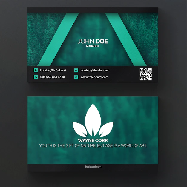 Free PSD | Green nature business card