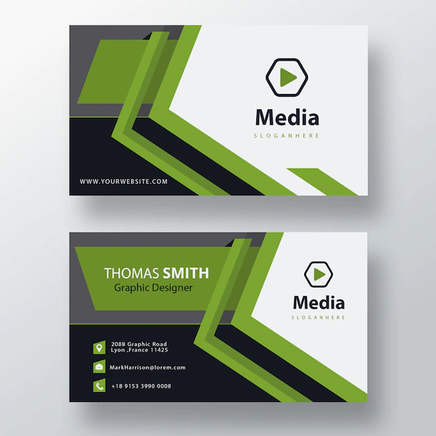 Free PSD | Green professional psd business card template