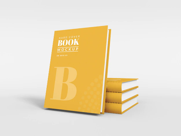 Free PSD | Hardcover book cover mockup