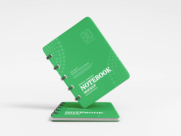 Free PSD | Hardcover notebook diary mockup