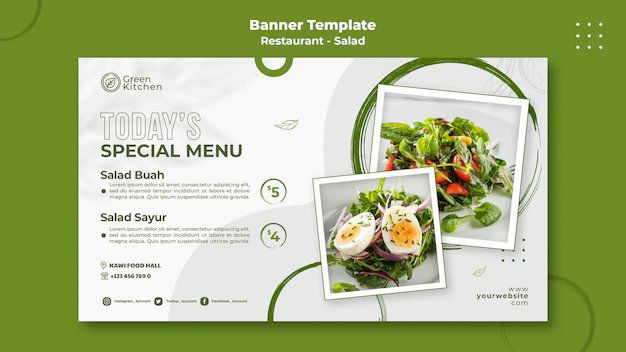 Free PSD | Healthy food banner template