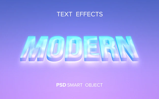 Free PSD | Holographic text effect