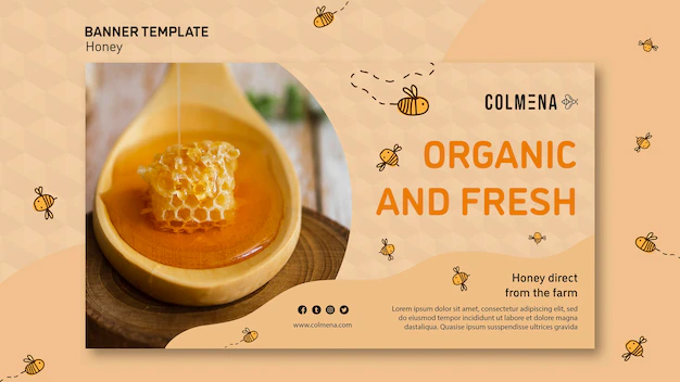 Free PSD | Honey shop ad banner template