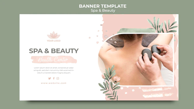 Free PSD | Horizontal banner for spa therapy