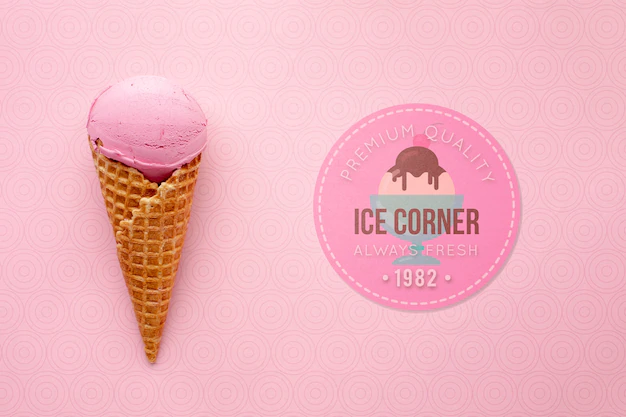 Free PSD | Ice cream concept mock-up