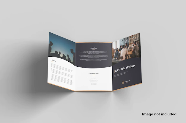 Free PSD | Inside trifold mockup