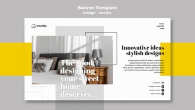 Free PSD | Interior design banner template