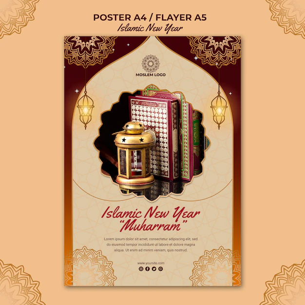 Free PSD | Islamic new year poster template